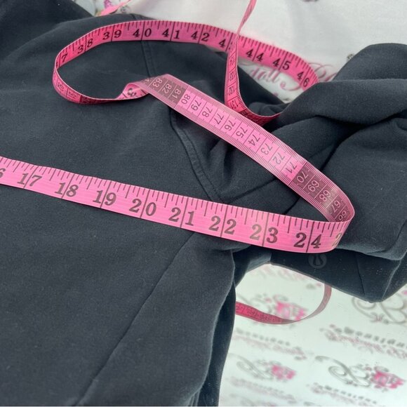 lululemon athletica sweater zip up white cap pockets Black hoodie hooded - Picture 10 of 11